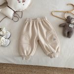 [73-120cm] おうち 刺繍 裏起毛 パンツ - Image 10