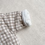 [66-90cm] 中綿 チェック カバーオール - Image 2