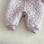 [66-90cm]韓国風 小花柄 キルティング カバーオール - Image 2