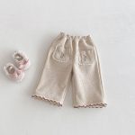 [73-120cm] 刺繍入り あったか カジュアル パンツ - Image 7