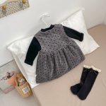 [73-120cm] ドット 裏起毛 ジャンパースカート - Image 3