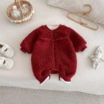 [66-90cm] シャネル風 裏起毛 カバーオール - Image 8