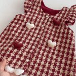 [73-120cm] 千鳥格 ハート ワンピース - Image 9