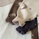 [66-90cm] 星or月柄 オールインワン