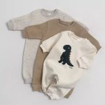 [65-90cm]ロンパース 厚手 恐竜プリント ベビー服 - Image 2