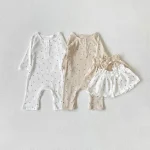 [66-90cm] ボンネットOR小花柄 オールインワン - Image 23