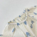 [66-90cm] ハート柄 ロンパース - Image 3