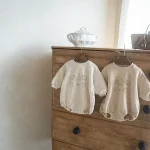 [66-90cm] 恐竜プリント ロンパース - Image 5