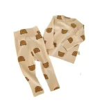 [73-110cm]ルームウェア 韓国風 熊柄 肌に優しい ベビー服 - Image 2