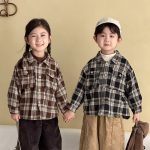 [80-150cm]シャツ チェック柄 カジュアル 合わせやすい トップス - Image 15