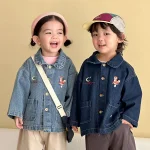 [80-150cm]デニム アウター ポケット付き カジュアル 人気 - Image 6