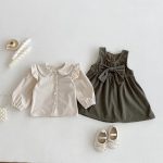 [80-130]サロペットワンピースorブラウス リボン付き シンプル - Image 9