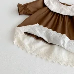 [66-100cm] 丸襟 ワンピース  or ロンパース - Image 12