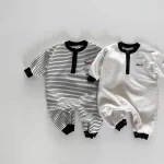 [66-90cm] ボーダー オールインワン - Image 7