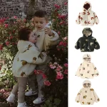 [80-110cm] ヨーロッパ風 フリースレモンorチェリー柄 オールインワン - Image 3