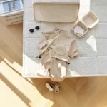 [73-120cm] ポケット付き フリースジッパー セットアップ - Image 5