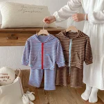 [80-130cm]セットアップ ボーダー フード付き カジュアル 子供服 - Image 28