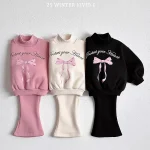 [73-120cm] リボン柄 ボア セットアップ - Image 8