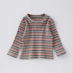 [66-100cm] シンプル サロペット OR ボーダー トップス - Image 4