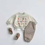 [80-130cm] ストライプ パンツ - Image 4