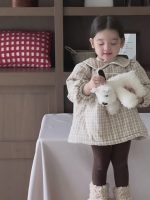 [73-100cm]レース チェックの厚手 ワンピース - Image 3