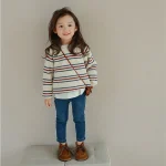 [90-140cm] ボーダー セーター - Image 2