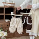 [66-100cm]コーデュロイ パンツ フリル 履きやすい 人気 ボトムス