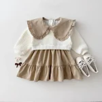 [73-120cm] 英丸襟 ワンピース - Image 3