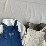 [73-100cm] リボン サロペット - Image 2