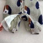 [66-90cm] パンダor犬柄 ボア オールインワン - Image 5