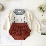 [73-110cm]フリルニットかぼちゃ パンツ - Image 7