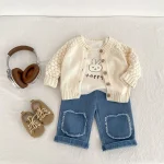 [66-100cm] 無地 ナチュラル カーディガン - Image 17