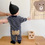 [66-110cm] バック熊柄 オールインワン - Image 8