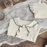 [73-100cm] リボンor肩フリル トップス - Image 6