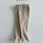 [73-110cm]レース リボン リブ レギンス - Image 3