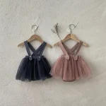 [66-90cm] 韓国風 レース ワンピース - Image 2