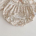 [66-90cm]フラワー プリンセス ロンパース