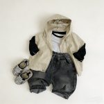 [80-130cm]長袖Tシャツ キッズ 配色 カジュアル - Image 2