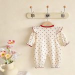 [66-90cm]ベビー ロンパース ハート柄 可愛い ガーリー