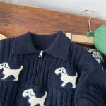 [90-140cm] 犬柄 快適 ニット セーター - Image 6