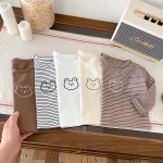 [73-100cm] 熊プリント シャツ - Image 13