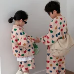 [90-150cm]ハート姉妹兄弟コーデ セットアップ - Image 5