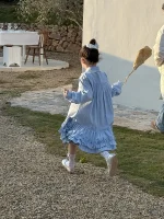 [90-150cm] フリル裾 ワンピース