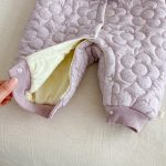 [66-90cm]韓国風 小花柄 キルティング カバーオール - Image 7