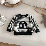 [73-120cm] 厚手 ボーダー スウェット - Image 8