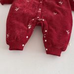 [66-90cm] 蝶結び 刺繍 あったか カバーオール - Image 10