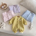 [66-90cm] マカロンカラー 刺繍 カバーオール - Image 3