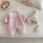 [66-90cm] フード付き 花柄 カバーオール - Image 15