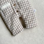 [66-90cm] 中綿 チェック カバーオール - Image 6