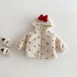 [73-120cm] 蝶結び&小花柄 キルティング コート - Image 15